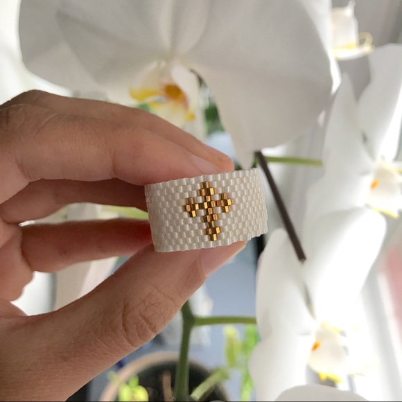 SOLD-Handmade Cross / Heart Ring - Picture 4 of 8